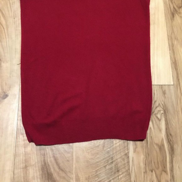 Vintage Peconic Bay Traders Red Sweater Vest M Mens Acrylic  V Neck Usa Made - Picture 4 of 10